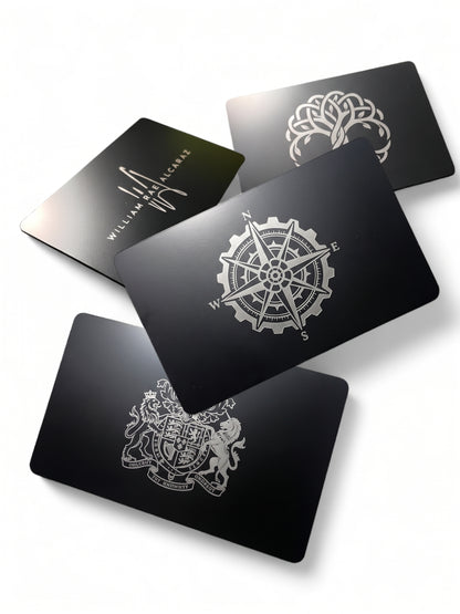 business card engraved design