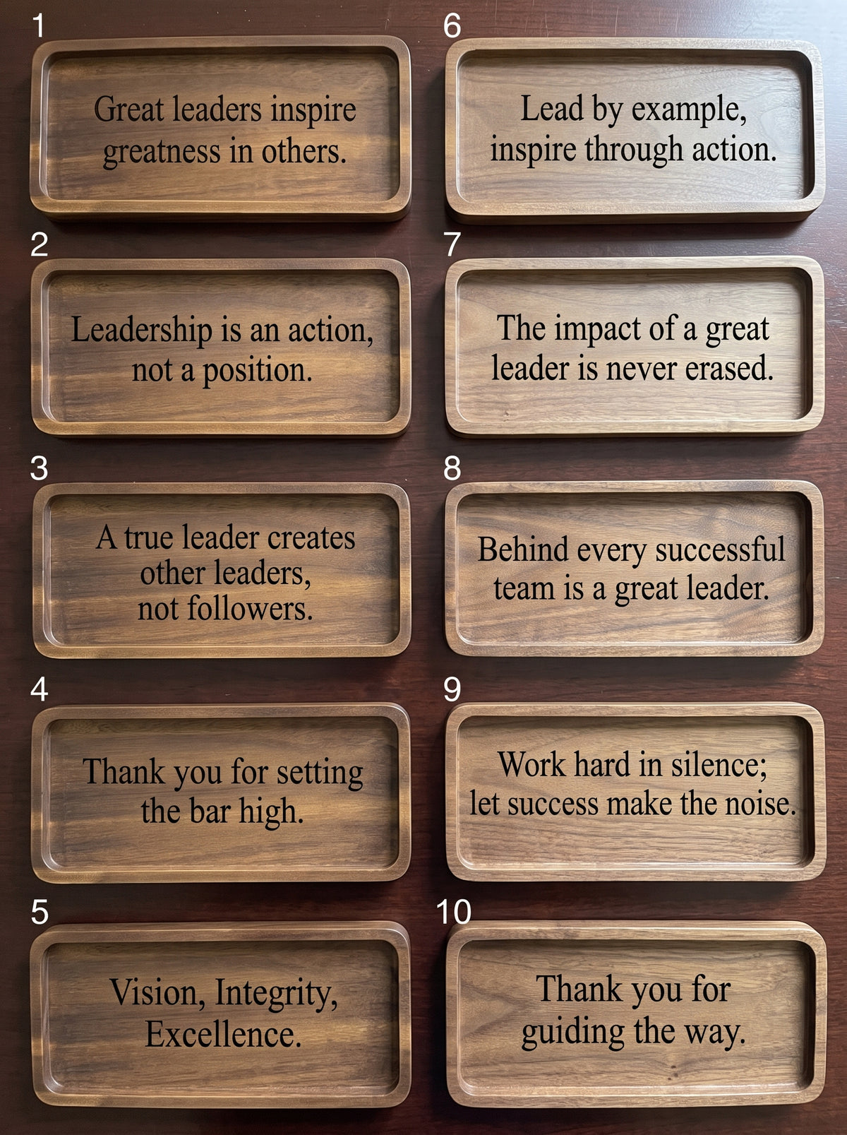 Bulk Custom Acacia Wood Valet Trays | Personalized Corporate Executive Gifts (Min. Order 10)