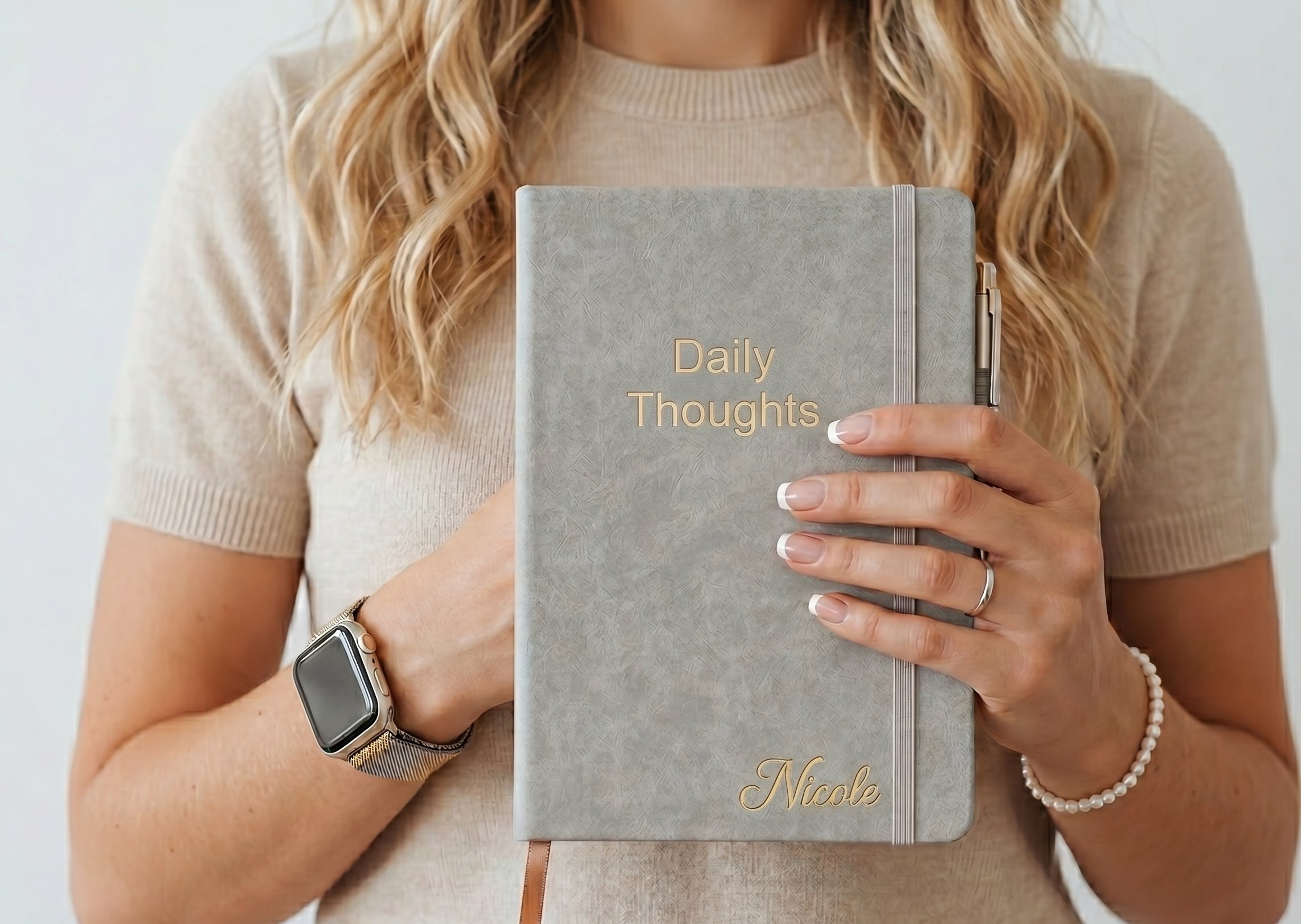Personalized Vegan Leather Notebook - Custom Engraved Journal