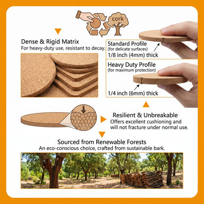 Custom Laser-Engraved Cork Coasters (Bulk & Wholesale)