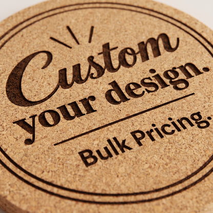 Custom Laser-Engraved Cork Coasters (Bulk & Wholesale)