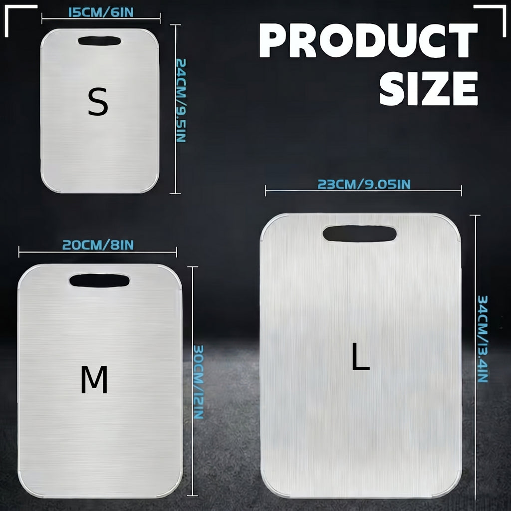 Pure Titanium Cutting Board - Heavy Duty Microplastic-Free Prep Board