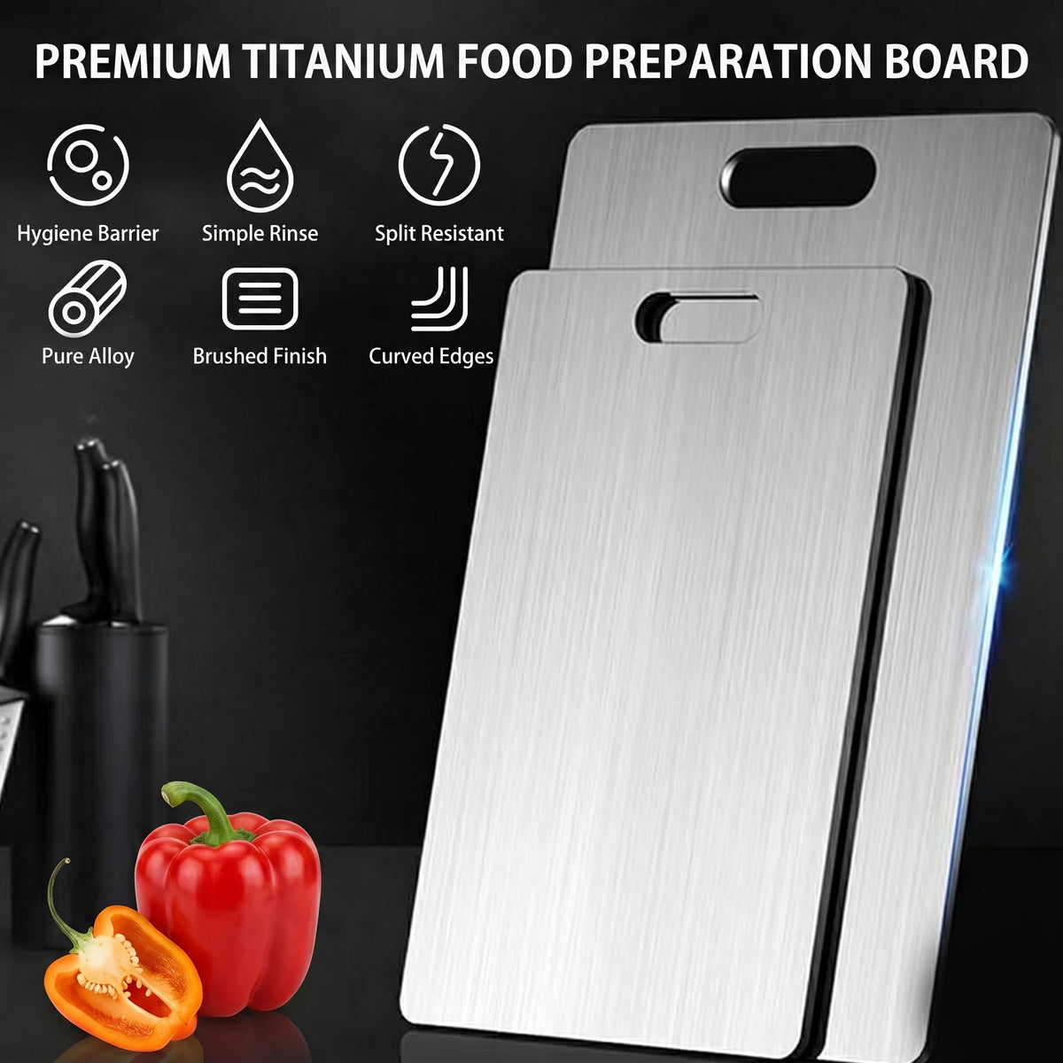 Custom Engraved Heavy-Duty Titanium Cutting Board