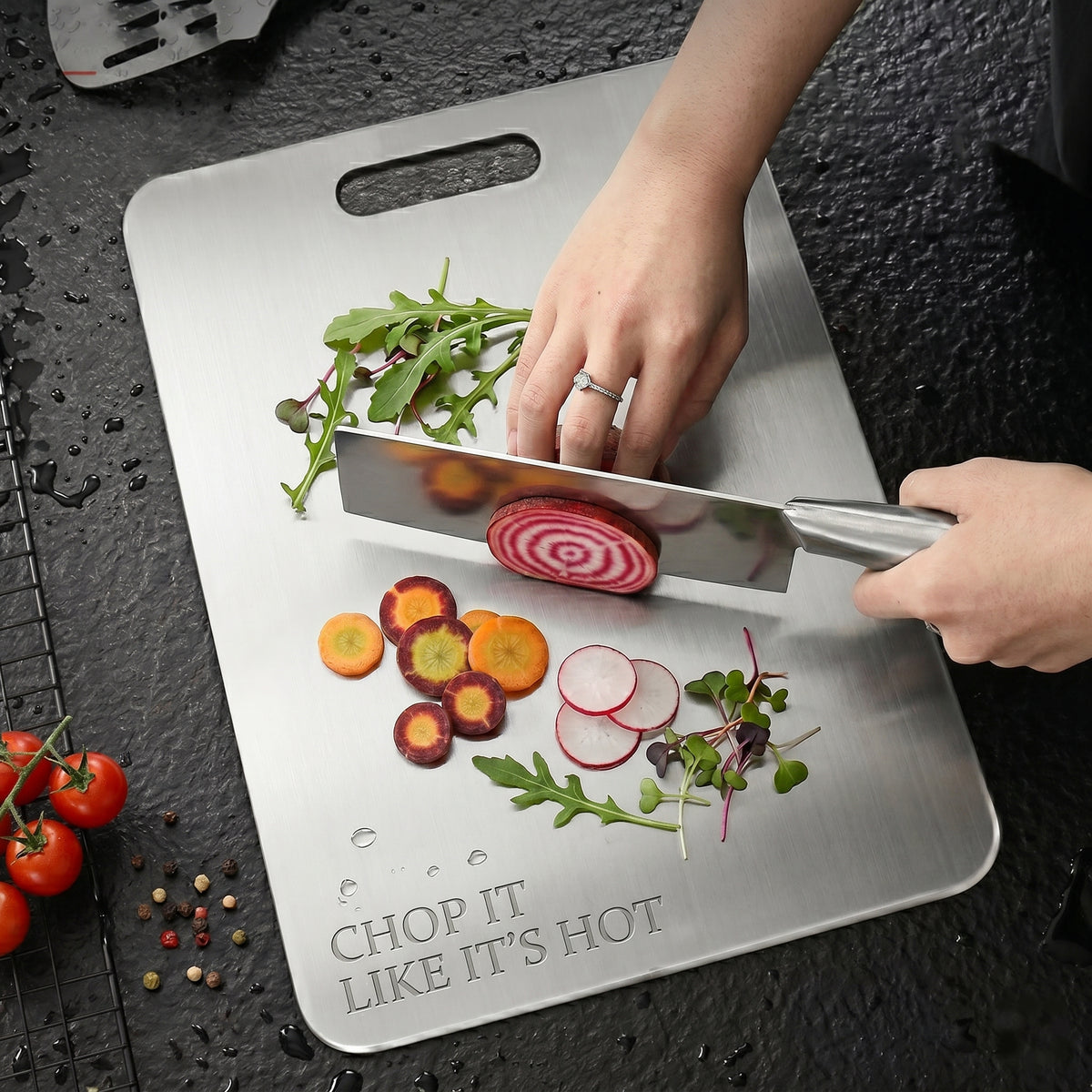 Custom Engraved Heavy-Duty Titanium Cutting Board