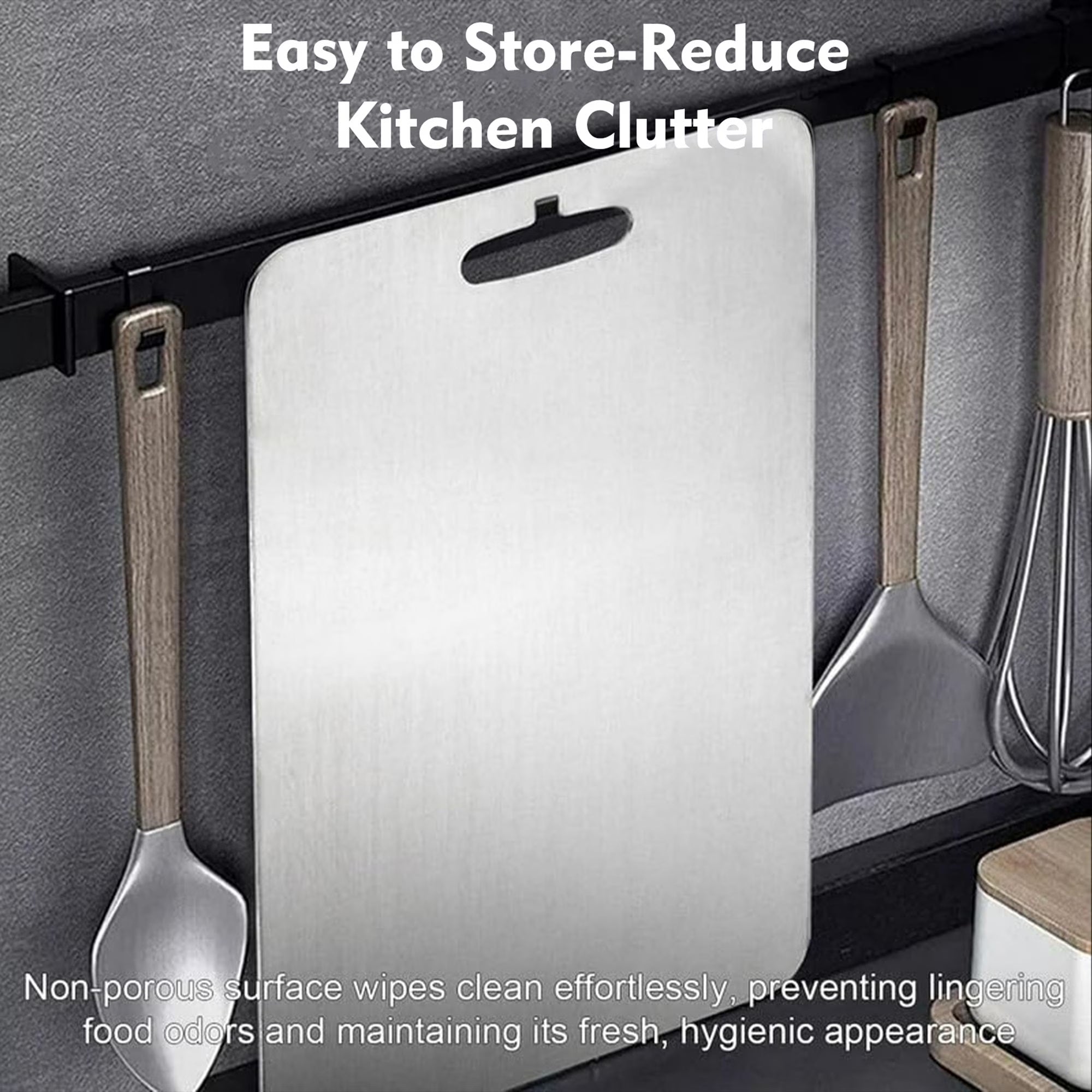 Pure Titanium Cutting Board - Heavy Duty Microplastic-Free Prep Board