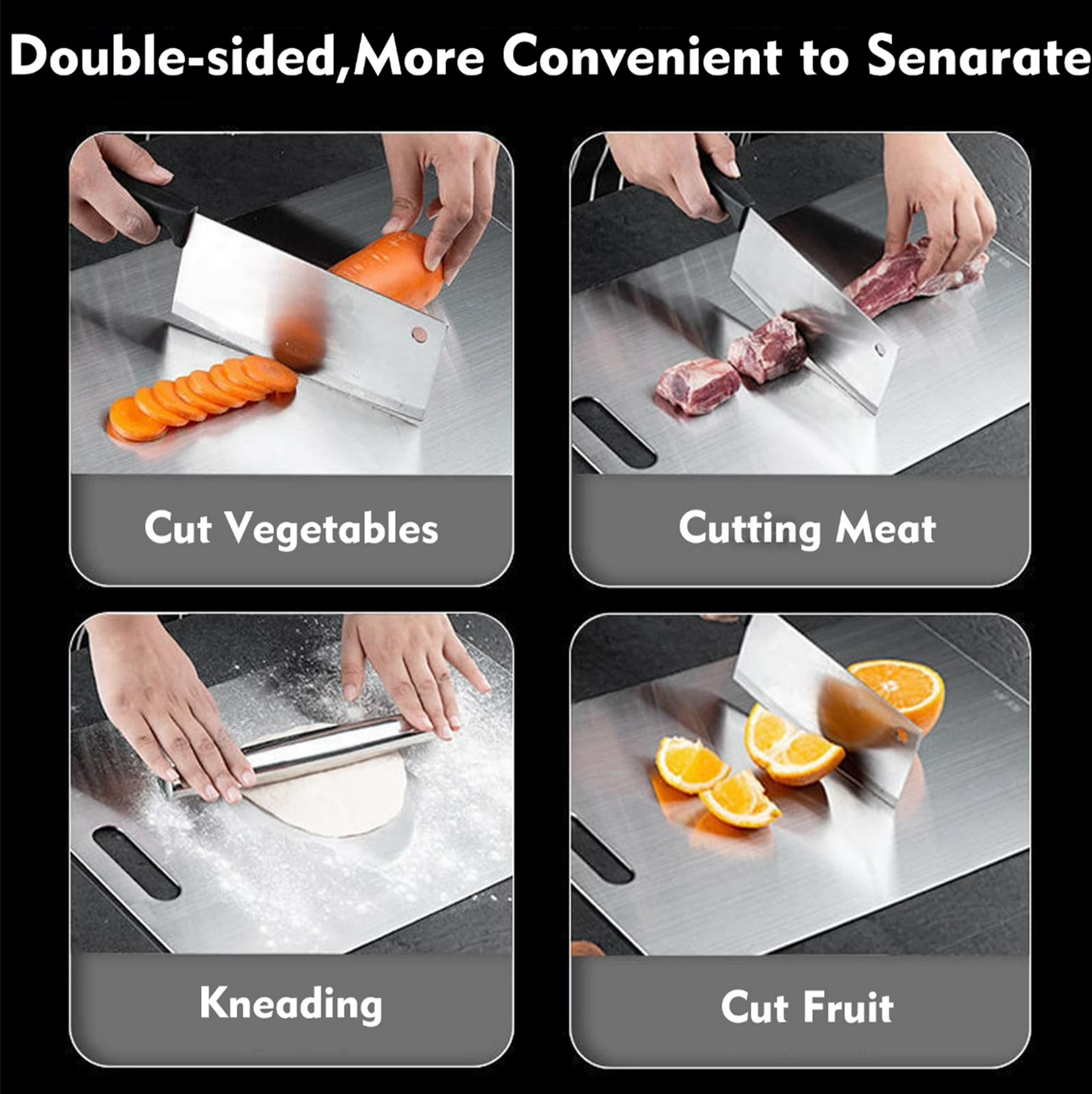 Pure Titanium Cutting Board - Heavy Duty Microplastic-Free Prep Board
